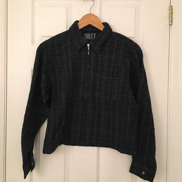 Vintage Plaid Cropped Jacket, 90's Deadstock - Picture 1 of 5